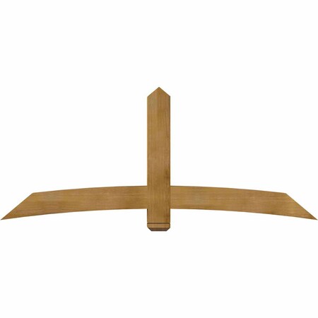 Ekena Millwork Bellingham Rough Sawn Timber Gable Bracket, Western Red Cedar, 84"W x 35"H x 6"D x 6"F, 10/12 Pitch GBW084X35X0606BEL00RWR